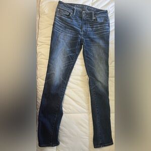 Mens Blue American Eagle AirFlex+ Temp Tech Slim Jeans Size 30x34 Used
